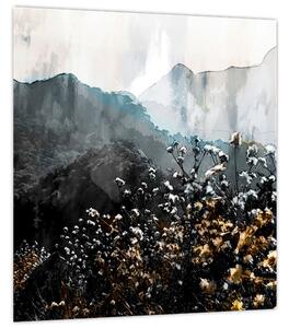 Obraz - Ilustrace divokých květin (30x30 cm)