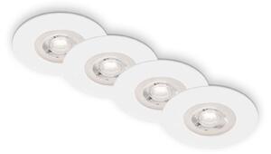 BRILO 7998-046 LED vestavná svítidla, pr.9 cm, 4x LED, 4,9 W, 480 lm, matná bílá - BRILO
