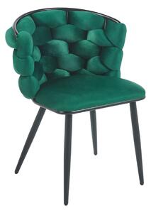 Designová jídelní židle EVANDOR - zelená / černá