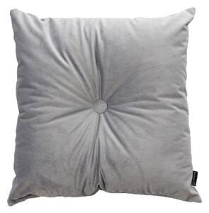 Sametový polštář Velvet s knoflíkem barva šedá látka lesklé, sametová