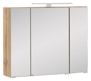 ZRCADLOVÁ SKŘÍŇKA, barvy dubu, 80/64/20 cm Held - Zrcadlové skříňky, Online Only