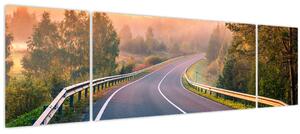 Obraz - Cesta při východu slunce (170x50 cm)
