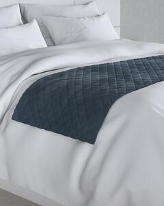 Hotelový přehoz – běhoun Velvet 60x200 cm barva modrá látka lesklé, sametová