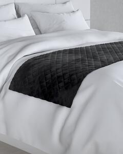Hotelový přehoz – běhoun Velvet 60x200 cm barva černá látka lesklé, sametová