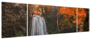 Obraz - Vodopád v Thajsku (170x50 cm)