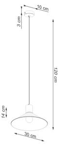 Sollux SL.1319 - Lustr na lanku JAGA 1xE27/15W/230V pr. 30 cm bílá