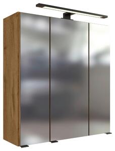 ZRCADLOVÁ SKŘÍŇKA, barvy dubu, 60/64/20 cm Held - Koupelnové série, Online Only