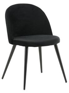 Jídelní židle Velvet, 2ks, černá