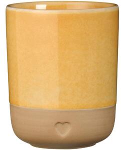 Hrnek bez ucha Heart Yellow 190 ml Ib Laursen
