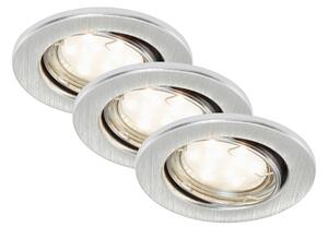 BRILONER 3ks sada LED vestavné svítidlo, pr. 8,6 cm, 3 W, hliník BRI 7225-039