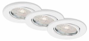 BRILONER 3ks sada vestavné svítidlo, pr. 8,6 cm, 5,5 W, bílé BRILO 7256-036