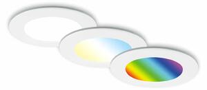 BRI 7035-036 RGB-CCT LED vestavná svítidla sada, pr.9,2 cm, 3x LED, 4,8 W, 450 lm, bílé - BRILONER