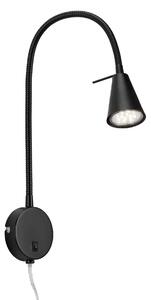 BRILONER Flexibilní nástěnné svítidlo 45 cm 1xGU10 5W 400lm černá BRI 2082015