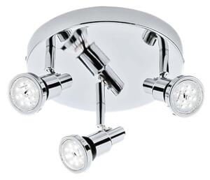 BRILONER LED bodové svítidlo pr. 21 cm 3xGU10 4,8W 400lm chrom IP44 BRI 2992-038R