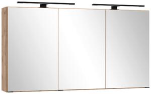 ZRCADLOVÁ SKŘÍŇKA, dub wotan, 120/64/20 cm Held - Zrcadlové skříňky, Online Only