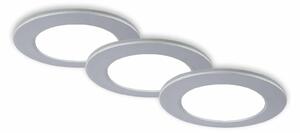 BRI 7034-034 CCT LED vestavná svítidla sada, pr.9,2 cm, 3x LED, 4,8 W, 450 lm, matný chrom - BRILONER