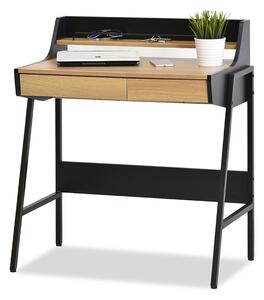 HezkýNábytek.cz PC stolek Borge (dub + černá). 1109737