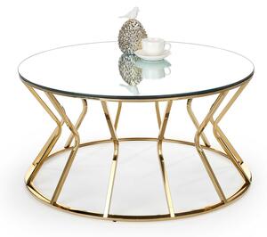 HALMAR Konferenční stolek AFINA 90 cm zlatý