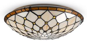 BRILAGI - Tiffany vitrážové stropní svítidlo IVORY 2xE27/60W/230V pr. 40 cm