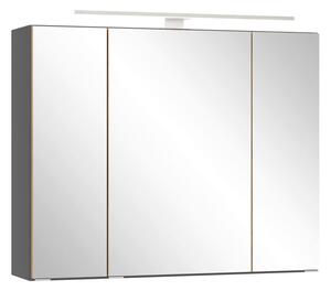 ZRCADLOVÁ SKŘÍŇKA, divoký dub, šedá, 80/64/20 cm Held - Koupelnové série, Online Only