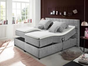 POSTEL BOXSPRING, 180/200 cm, světle šedá MID.YOU - Manželské postele, Online Only