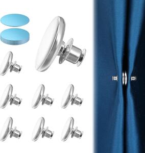8 magnetických spon na závěs do sprchy, magnety pro závěsy, bezpečné zapínání pro závěs do sprchy, magnetické zapínání, závěs, magnetické knoflíky