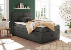 POSTEL BOXSPRING, 120/200 cm, antracitová MID.YOU - Postele s úložným prostorem, Online Only