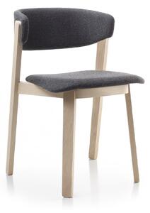 Fornasarig - Dřevěná židle WOLFGANG - čalouněný sedák a opěrák