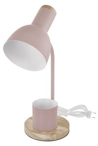 Stolní lampa POPPY růžová/přírodní