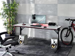 HezkýNábytek.cz PC stolek Matts 160 (bílá + černá). 1109782