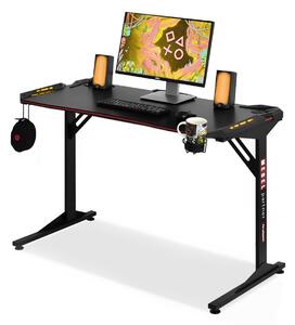 HezkýNábytek.cz PC stolek Matts Led (černá). 1109786