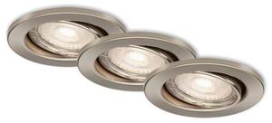 BRI 7147-032 3ks sada LED vestavné svítidlo, pr. 8,6 cm, 5 W, matný nikl - BRILONER
