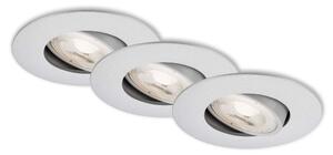 BRI 7146-034 3ks sada ultraploché LED vestavné svítidlo, pr. 9 cm, 5 W, matný chrom - BRILONER