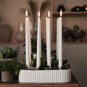 DBKD Adventní svícen Stripe - Shiny White DK212
