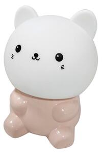 Dětská noční lampa CAT bílá/růžová