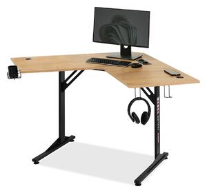HezkýNábytek.cz PC stolek Matts C (dub + černá). 1109795
