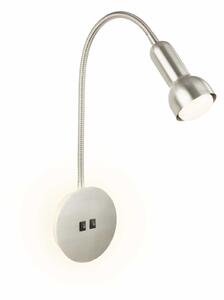 BRILONER Přímé a nepřímé osvětlení nástěnné svítidlo, 39 cm, 1x E14, max. 10W, matný nikl BRI 2178012