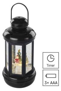 EMOS Vánoční LED lucerna se Santou a časovačem 20 cm teplá bílá