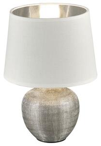 Stolní lampa LUXOR bílá/stříbrná