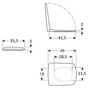 Geberit Selnova Square WC sedátko, bílá 500.338.01.1