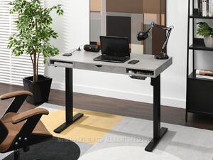 HezkýNábytek.cz PC stolek Osto 120 (beton + bílá). 1109822
