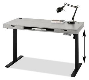 HezkýNábytek.cz PC stolek Osto 140 (beton + černá). 1109835