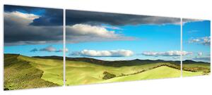 Obraz - Zelená krajina s pahorky (170x50 cm)