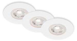 BRI 7036-036 LED vestavná svítidla, pr.9 cm, 3x LED, 4,9 W, 480 lm, bílé - BRILONER