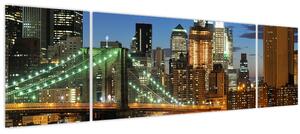 Obraz - Most s New Yorkem (170x50 cm)