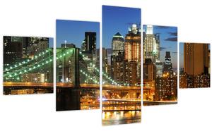 Obraz - Most s New Yorkem (125x70 cm)