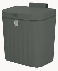 Závěsný kuchyňský odpadkový koš Matte Green, 7 l