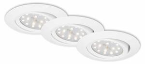 BRI 7171-036 3ks sada LED vestavné svítidlo, pr. 8,2 cm, 3 W, bílé - BRILONER