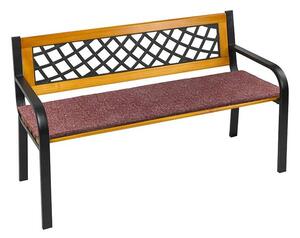 Sedák na lavici hladký Lada VÍNOVÝ - 120 x 40 x 4 cm