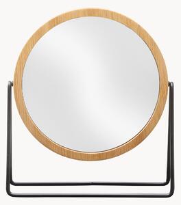 Kulaté kosmetické zrcadlo's bambusovým rámem Circle
